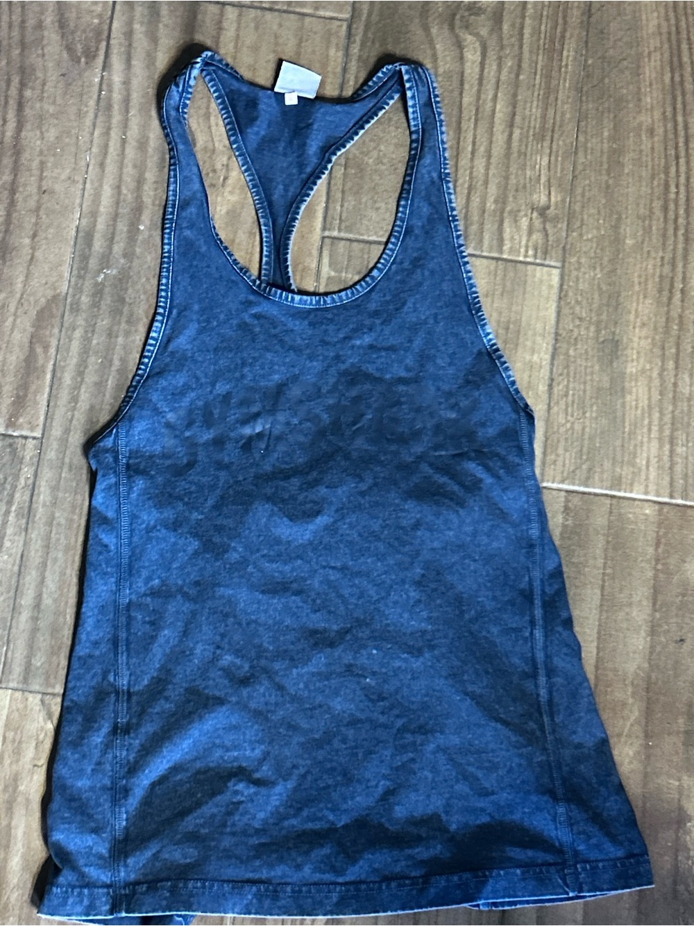 Gymshark Washed Navy Racerback Tank
